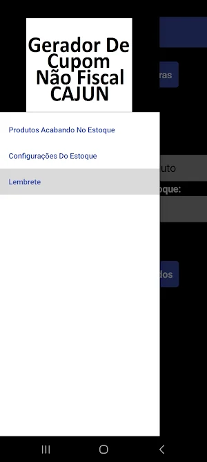 Cupom Não Fiscal e Estoque Screenshot 2