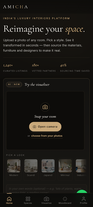 AMICHA — Luxury Interiors Screenshot 0