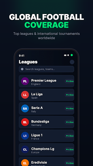 LiveScore Hub: Football Scores Screenshot 1