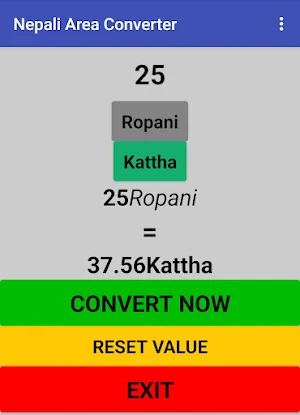 Nepali Area Converter Screenshot 1
