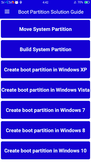 Boot Partition Solution Guide Screenshot 0