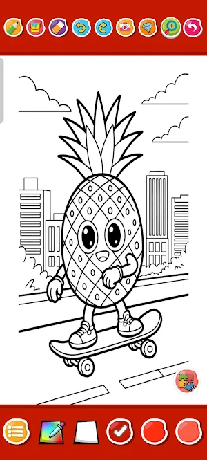 Fruits Coloring Book for Kids Screenshot 2