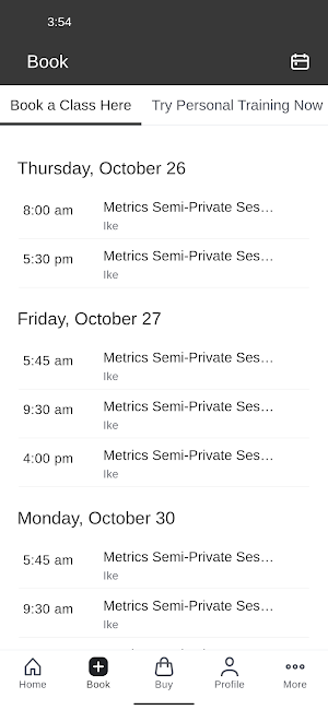 Metrics Fitness Lab Screenshot 1