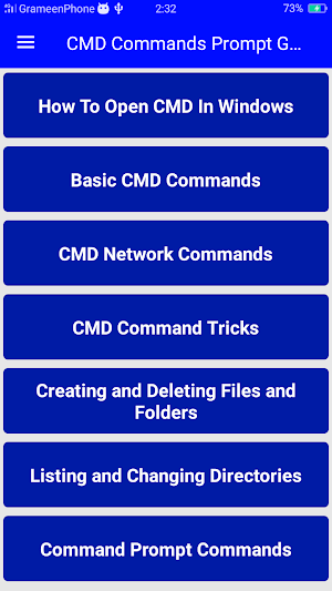 CMD Commands Prompt Guide Screenshot 0