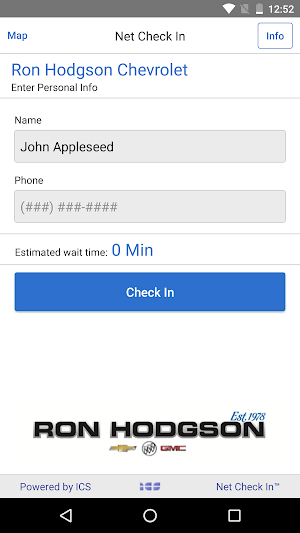 Net Check In - Ron Hodgson Chevrolet Screenshot 1