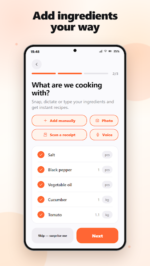 Dishkin AI: Recipe Generator Screenshot 1
