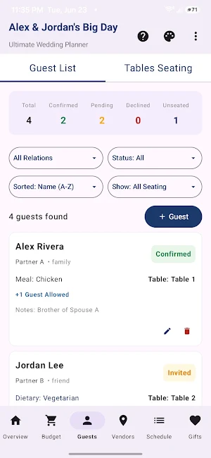 Ultimate Wedding Planner App Screenshot 2