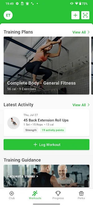 énergie Fitness Iberia. Screenshot 2