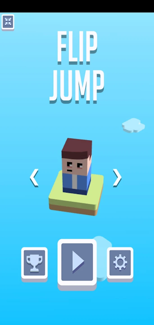O Aventureiro Azul Flip Jump Screenshot 1