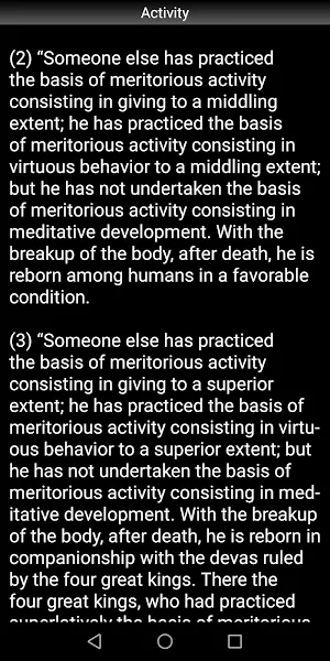 Activity Sutta - Buddhism Screenshot 2