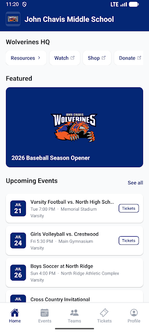 John Chavis Middle Athletics Screenshot 0
