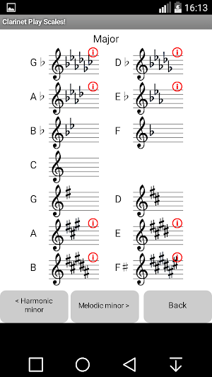 Clarinet Play Scales Trial Screenshot 2