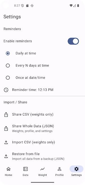 WeightGuardian: Weight Tracker Screenshot 2