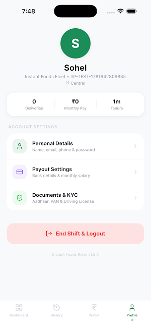 Instantfoods Partner Screenshot 3