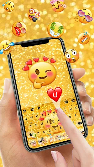 Cool Emojis Gravity Keyboard Background Screenshot 0