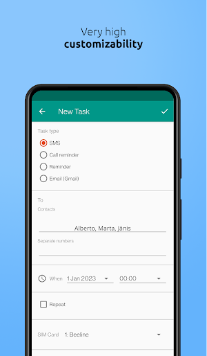 Email and Call Scheduler Screenshot 1
