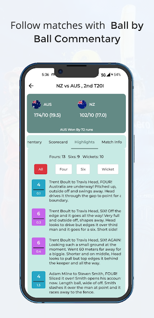 Live Cricket Score Screenshot 3