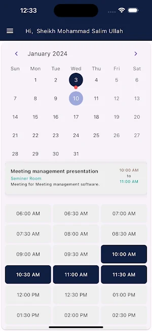 Meeting Management Screenshot 3