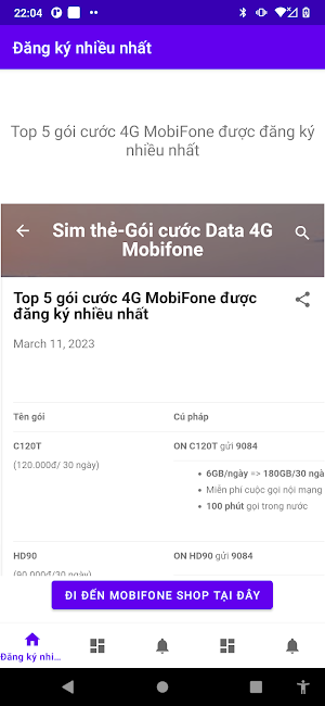 Đăng ký 4G Mobifone 2023 Screenshot 0