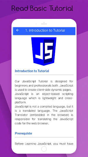 Learn JavaScript Offline Tutorial Screenshot 3