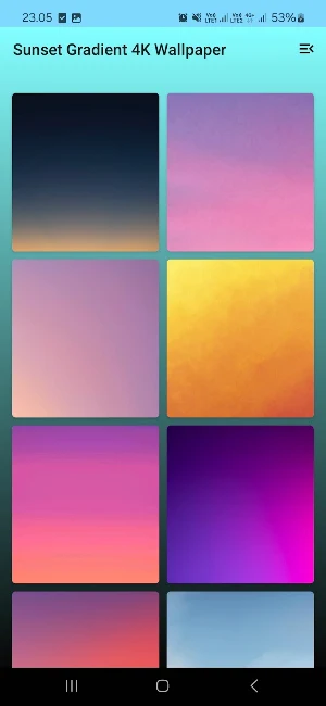 Sunset Gradient 4K Wallpaper Screenshot 1