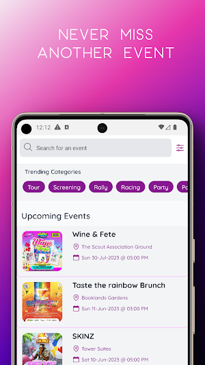 Potsalt Events Screenshot 1