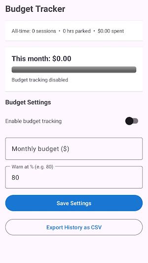 Parking Meter Timer Tracker Screenshot 3