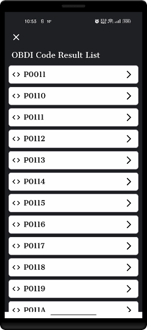 OBDII Code Finder Screenshot 1
