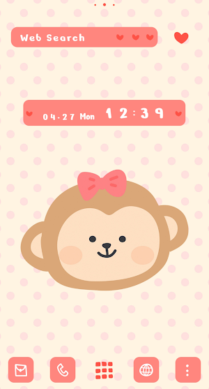 Adorable Monkey Theme +HOME Screenshot 0