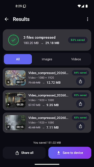 Boring Video Compress Screenshot 3