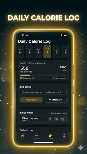 RYDGE: Workouts & Calories Screenshot 1
