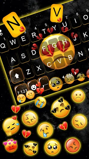 Broken Heart Gravity Keyboard Background Screenshot 1