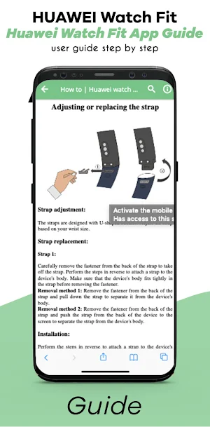 Huawei watch fit app Guide Screenshot 1