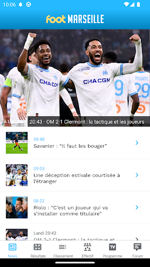 Foot Marseille : actu OM Screenshot 1