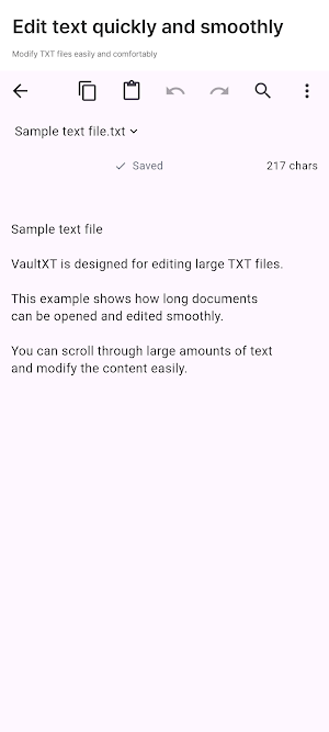 VaultXT - Large Text Editor Screenshot 1