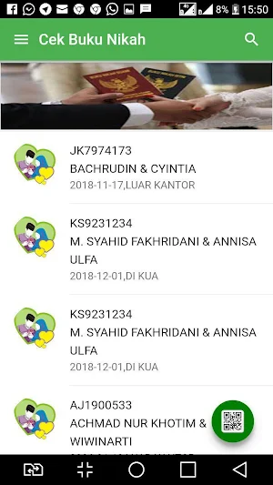 Scan QRcode dan Pencarian Buku Nikah Screenshot 2