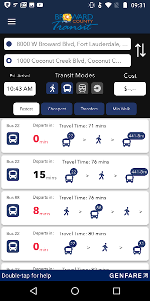 Broward County Transit Mobile App Screenshot 3