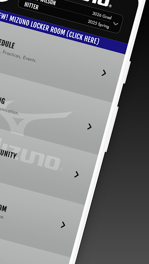 Mizuno Team App Screenshot 1