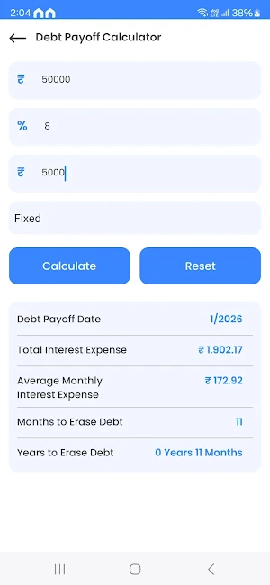 LoanPal - EMI Loan Calculator Screenshot 2