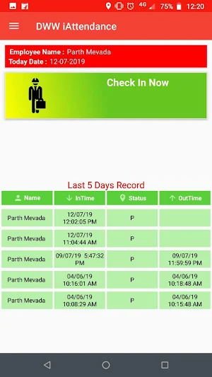 DWW iAttendance - By Delta Infosoft Pvt. Ltd. Screenshot 1