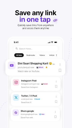 Link Saver: Bookmark Manager Screenshot 0