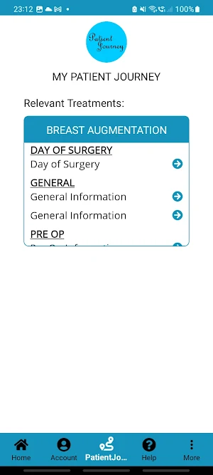 PlastiCare Patient Journey Screenshot 3