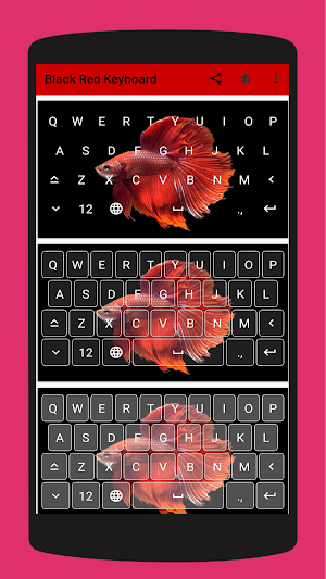 Aesthetic Black Red Keyboard Screenshot 2