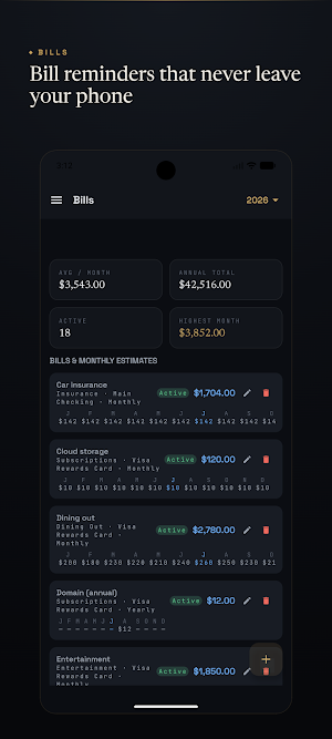 Private Budget Tracker Screenshot 3