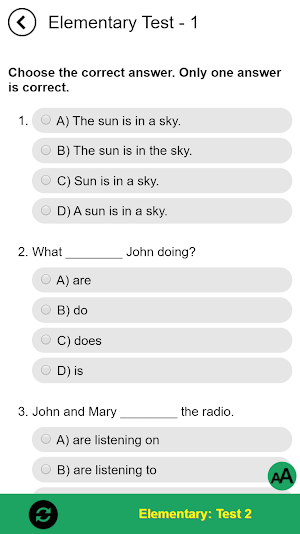 English Grammar Tests Screenshot 1