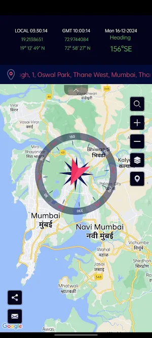 Digital Compass: Weather & Map Screenshot 0