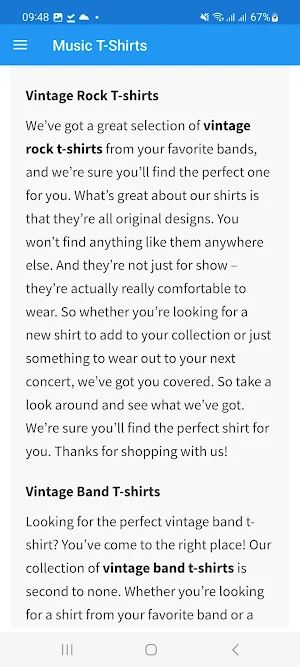 Music T-shirts Screenshot 1