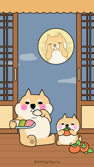 카카오톡 테마 - 뭘바시바_시바개즐거운한가위 Screenshot 0