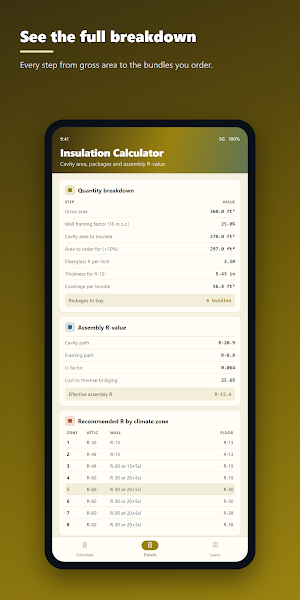 Insulation Calculator Screenshot 2