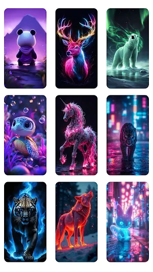 Neon Animals Wallpaper Screenshot 0